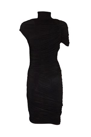 Long black viscose dress FRANCESCO MURANO | 550T06999
